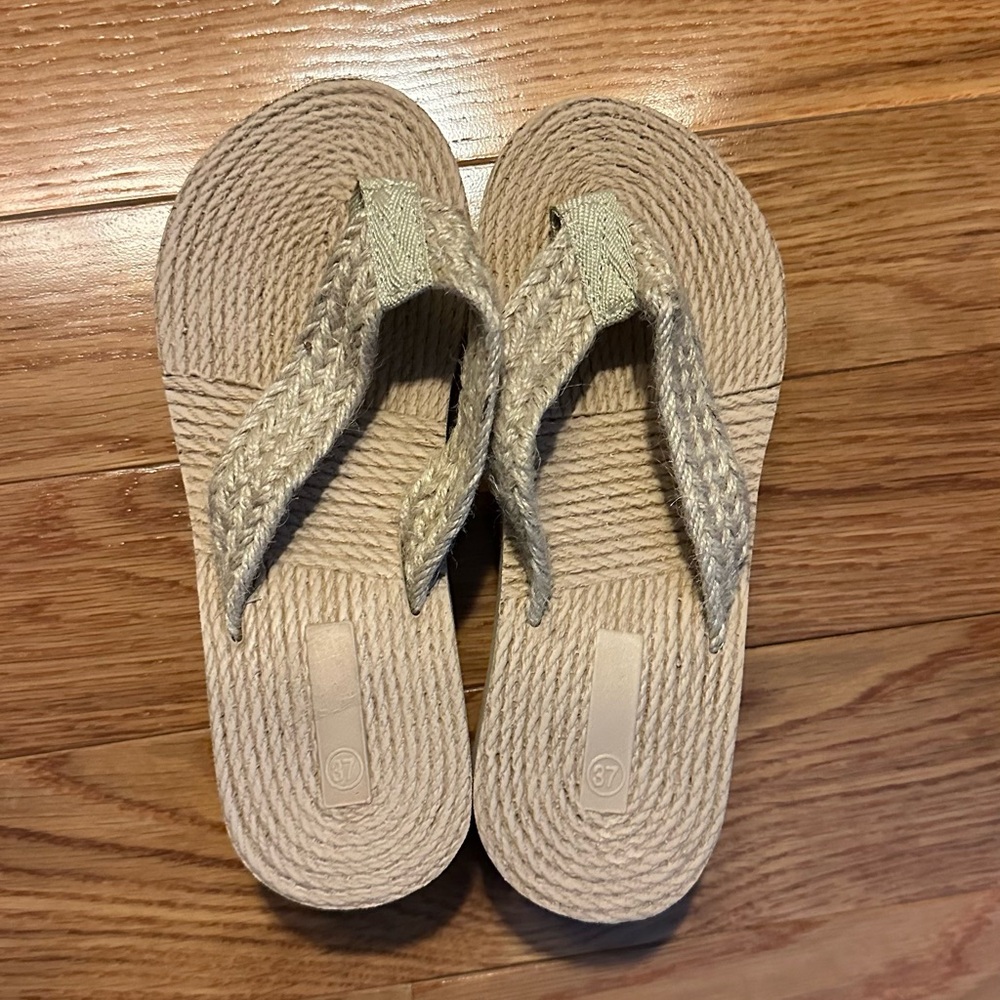 Women's Beige Braided Sandals